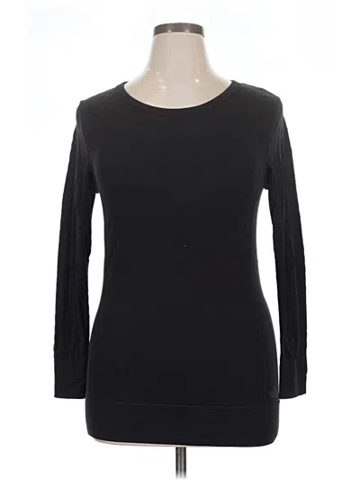 Pre-owned The North Face Long Sleeve Top Black Boatneck Tops