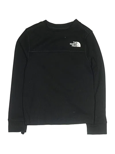 Pre-owned The North Face Kids' Long Sleeve Top Black Crew Neck Tops