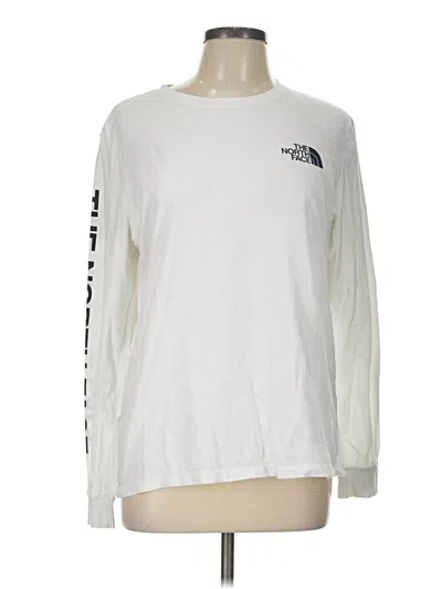 Pre-owned The North Face Long Sleeve T-shirt In Ivory