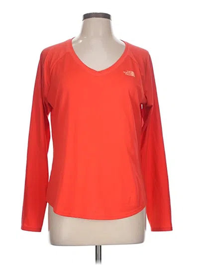 Pre-owned The North Face Long Sleeve T-shirt In Orange