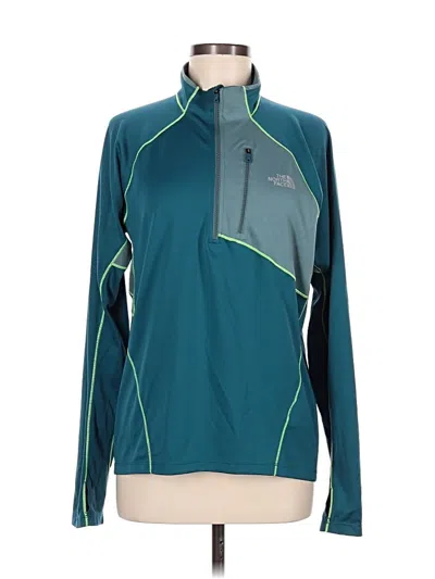Pre-owned The North Face Long Sleeve T-shirt In Teal