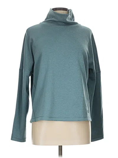 Pre-owned The North Face Long Sleeve Turtleneck In Teal