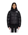 The North Face 1996 Retro Nuptse Hooded Quilted Shell Down Jacket In Black