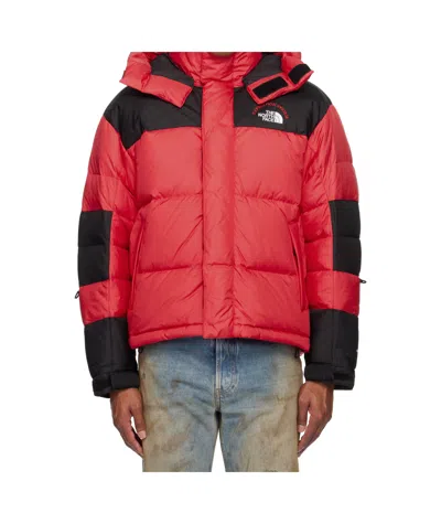 The North Face Long-sleeved Down Jacket In Red