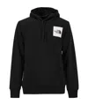 The North Face Logo Patch Drawstring Hoodie In Black