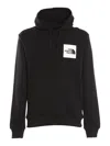 The North Face Logo Patch Drawstring Hoodie In Tnf Black