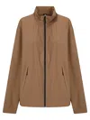 The North Face Black Stretch Nylon Windbreaker In Brown