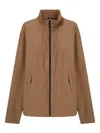 The North Face Black Stretch Nylon Windbreaker In Brown
