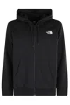 The North Face Logo-embroidered Zip-fastening Hoodie In Black