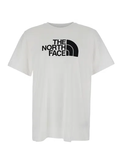 The North Face White T-shirt With Maxi Logo Printed On The Front And Back In Cotton Blend Man