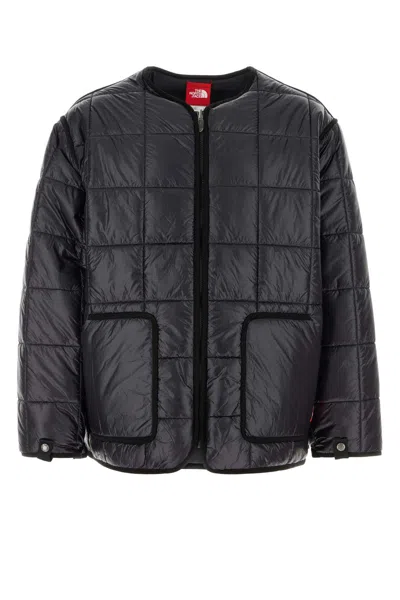 The North Face Midnight Blue Reversible Jacket In Black