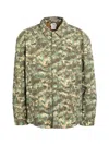 The North Face Military Olive Stippled Camo Print M66 Stuffed Shirt Jacket