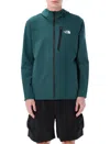 The North Face Jkt Softshell Chest Pocket Hood Long Sleeves In Green
