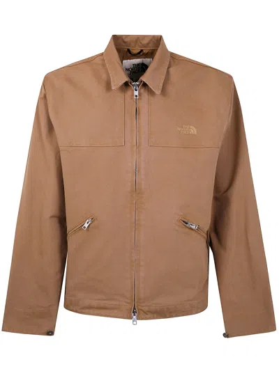 The North Face Man Cedar Canvas Work Jacket In Brown