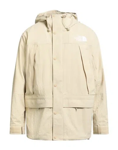 The North Face Man Coat Beige Size S Nylon In Neutral