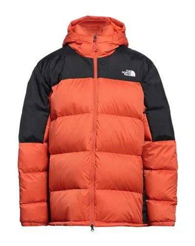 The North Face Man Down Jacket Rust Size Xxl Nylon In Red