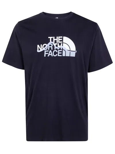 The North Face "man Mountain Line" Regular Short Sleeve Tee In Black