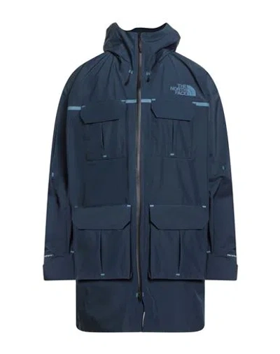 The North Face Man Overcoat & Trench Coat Navy Size M Polyester In Blue