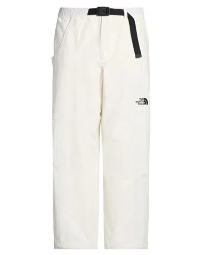 The North Face Man Pants Off White Size L Cotton, Nylon