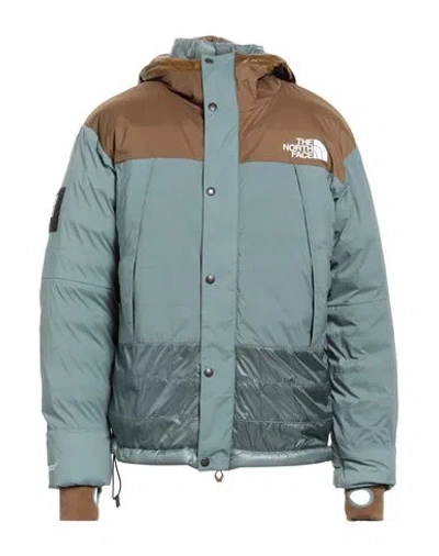 The North Face Man Puffer Camel Size L Nylon, Elastane In Blue