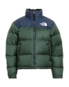 The North Face Green & Navy 1996 Retro Nuptse Down Jacket In Green