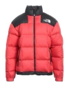 The North Face Long-sleeved Down Jacket In Red