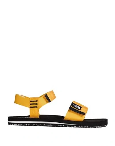 The North Face Man Sandals Marigold Size 9 Textile Fibers In Yellow