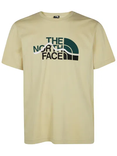 The North Face Man Short Sleeves Mountain Line Tee In Gravel
