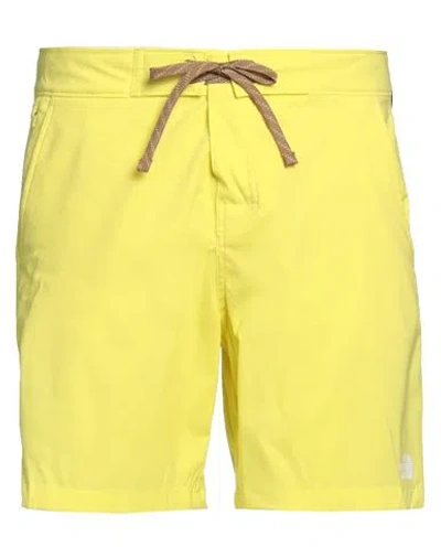 The North Face Man Shorts & Bermuda Shorts Yellow Size 30 Nylon, Elastane
