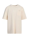 The North Face Man Sweatshirt Ivory Size L Cotton In White