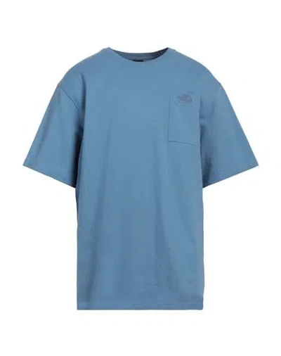 The North Face Man Sweatshirt Light Blue Size Xl Cotton In Blue