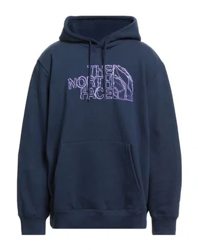 The North Face Man Sweatshirt Midnight Blue Size S Cotton, Polyester