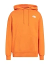 The North Face Man Sweatshirt Orange Size Xxl Cotton