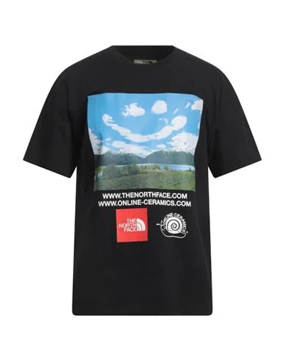 The North Face Man T-shirt Black Size S Cotton