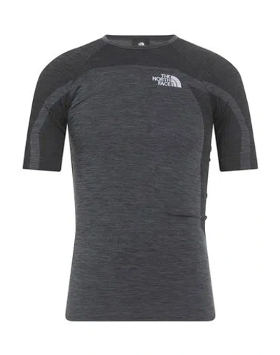 The North Face Man T-shirt Charcoal Size S Polypropylene, Polyester, Polyamide In Gray