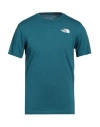 The North Face Man T-shirt Deep Jade Size S Cotton, Polyester In Green