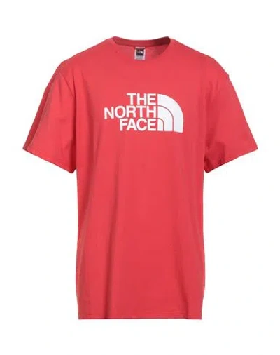 The North Face Man T-shirt Red Size Xl Cotton