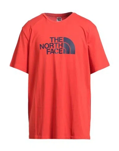 The North Face Man T-shirt Tomato Red Size Xl Cotton In Red