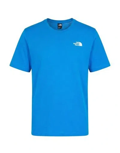 The North Face Man T-shirt Bright Blue Size L Cotton