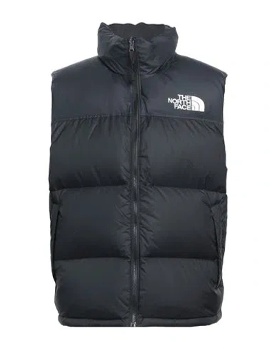 The North Face Man Vest Black Size L Nylon In Blue