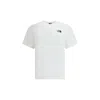 The North Face White T-shirt With Logo Printed On The Front And Back In Cotton Blend Man In White
