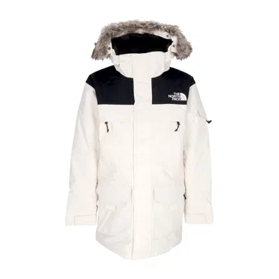 The North Face Mcmurdo 2 Gardenia Men's Long Jacket White/black In Gardenia White/black