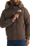 The North Face Mcmurdo Water Repellent 600 Fill Power Down Parka With Faux Fur Trim In Smokey Brown