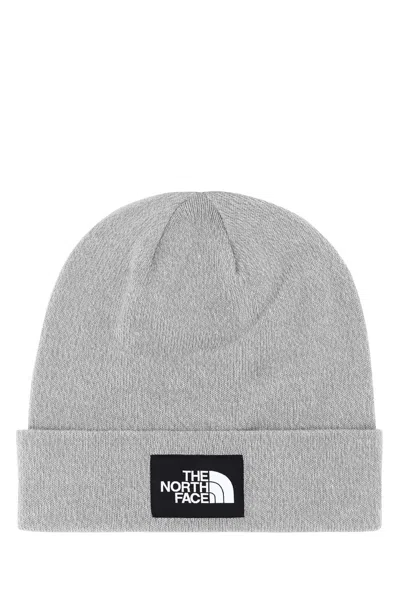 The North Face Melange Light Grey Stretch Polyester Blend Beanie Hat