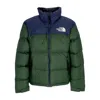The North Face Green & Navy 1996 Retro Nuptse Down Jacket In Pine Needle/summit Navy