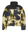 The North Face 1996 Retro Nuptse Down Puffer Jacket In Midnight Petrol Tnf Bleach Dye Print