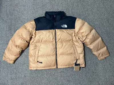 Pre-owned The North Face Men 96 Retro Nuptse Jacket 700 Down Almond Butter Nf0a3c8dkom Xxl In Gray