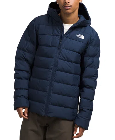The North Face Men's Aconcagua 3 Zip-front Hooded Puffer Jacket In Summit Navy-npf