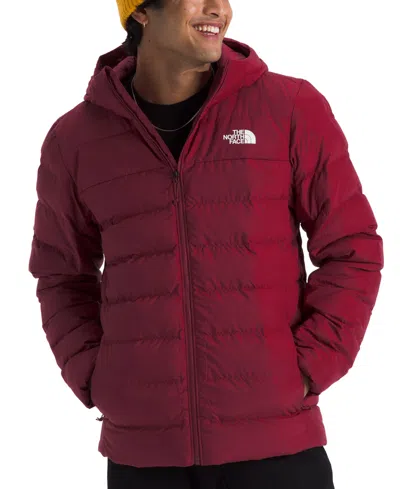 The North Face Men's Aconcagua 3 Zip-front Hooded Puffer Jacket In Beetroot