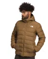 The North Face Men's Aconcagua 3 Zip-front Hooded Puffer Jacket In Utility Brown-npf